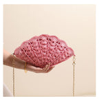 Fairy Shell Crossbody Straw Bag