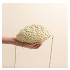 Fairy Shell Crossbody Straw Bag