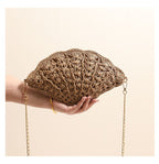 Fairy Shell Crossbody Straw Bag