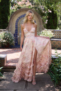 Scarlette Maxi Dress in Peach Tapestry