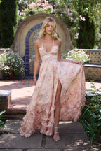 Scarlette Maxi Dress in Peach Tapestry