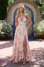 Scarlette Maxi Dress in Peach Tapestry