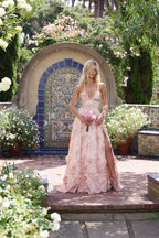 Scarlette Maxi Dress in Peach Tapestry