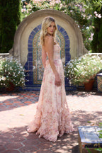 Scarlette Maxi Dress in Peach Tapestry