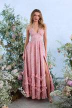 Scarlette Dress in Light Pink Tapestry Rose