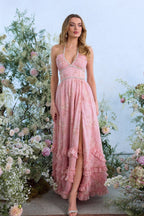 Scarlette Dress in Light Pink Tapestry Rose