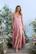 Scarlette Dress in Light Pink Tapestry Rose