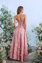 Scarlette Dress in Light Pink Tapestry Rose