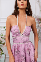 Scarlette Dress in Lilac Tapestry Rose