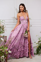 Scarlette Dress in Lilac Tapestry Rose