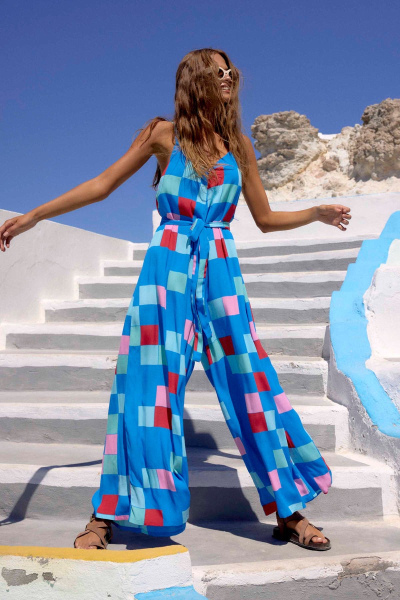 Delilah Jumpsuit In Bora Bora
