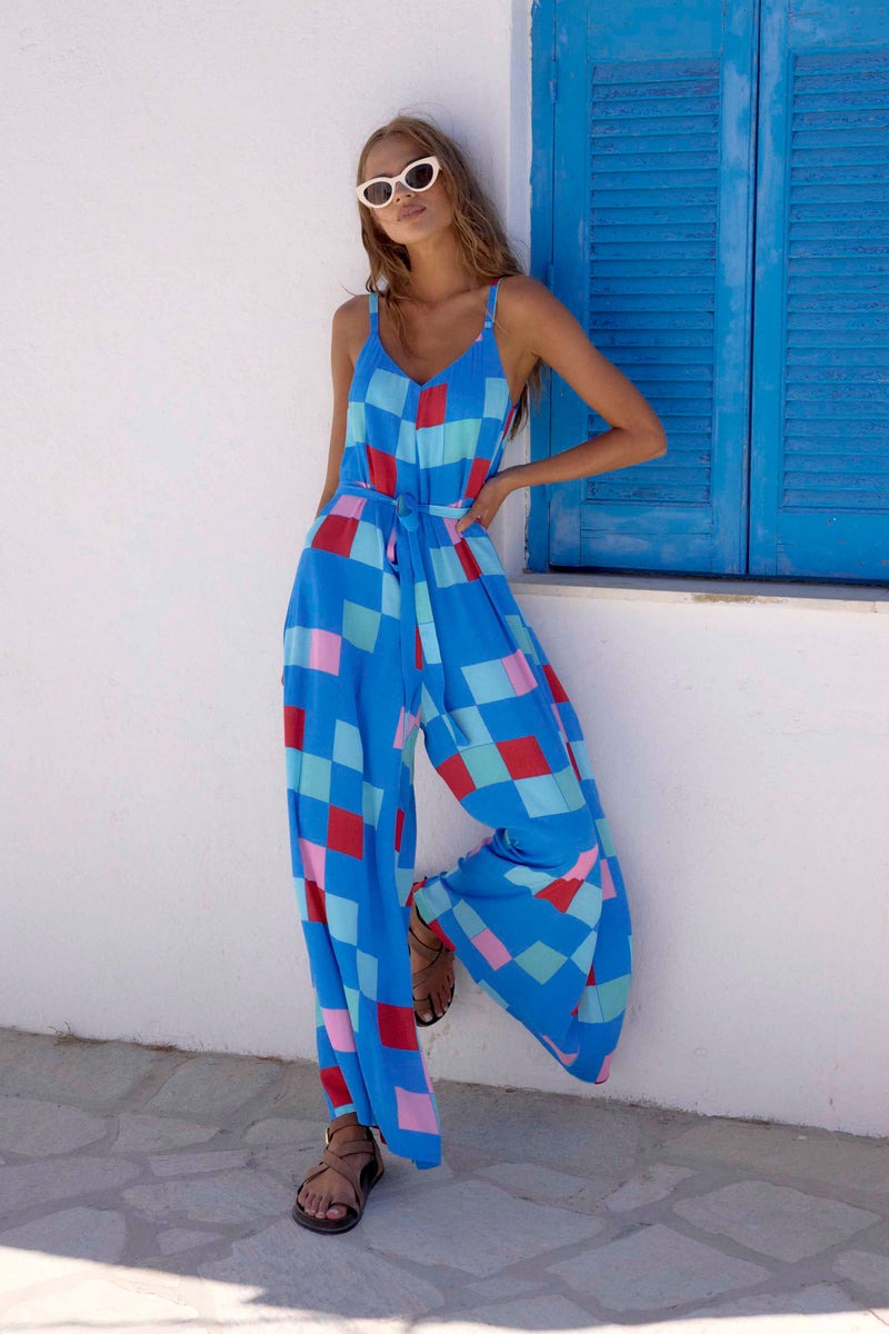 Delilah Jumpsuit In Bora Bora