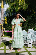 Provence Palm Cut-Out Maxi – Sage & Cream
