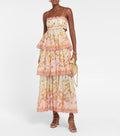 Aurelia Scalloped Tiered Maxi Dress