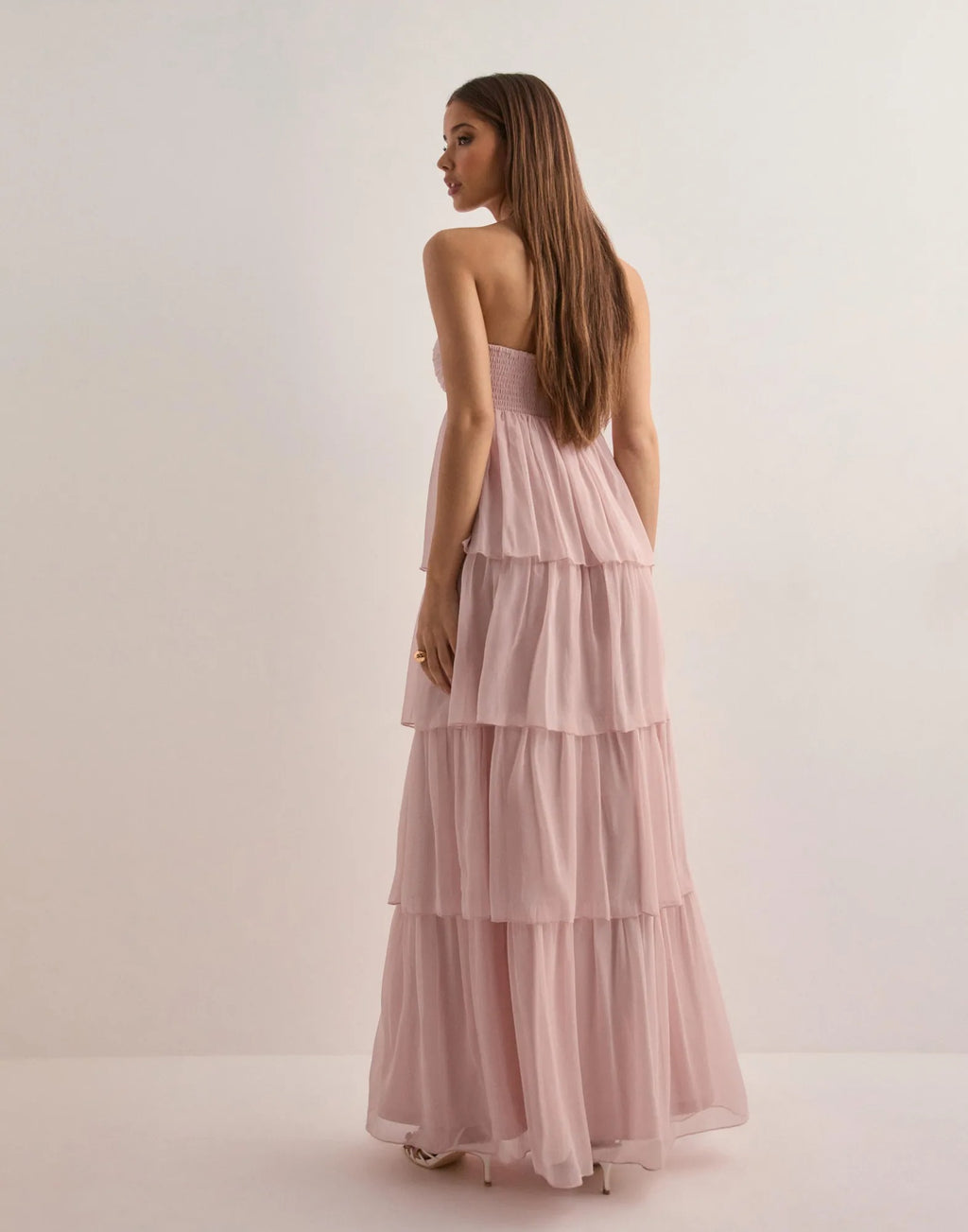 Aria Tiered Chiffon Maxi Dress – Rosewater