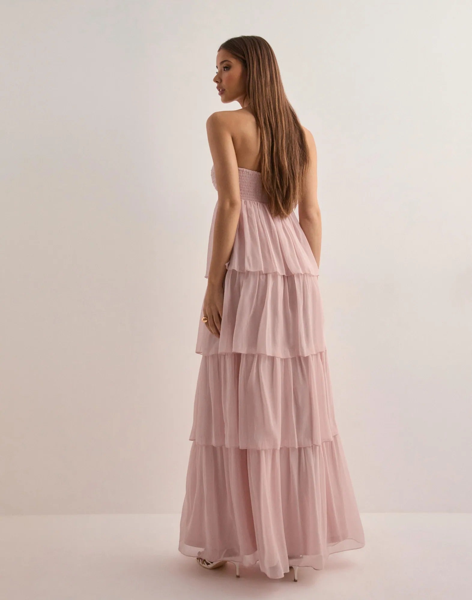 Aria Tiered Chiffon Maxi Dress – Rosewater
