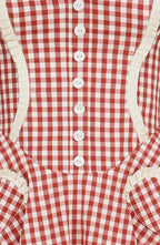 Heidi Fit & Flare Gingham Halter Mini Dress