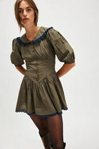 Need To Know Mini Dress - Army Combo