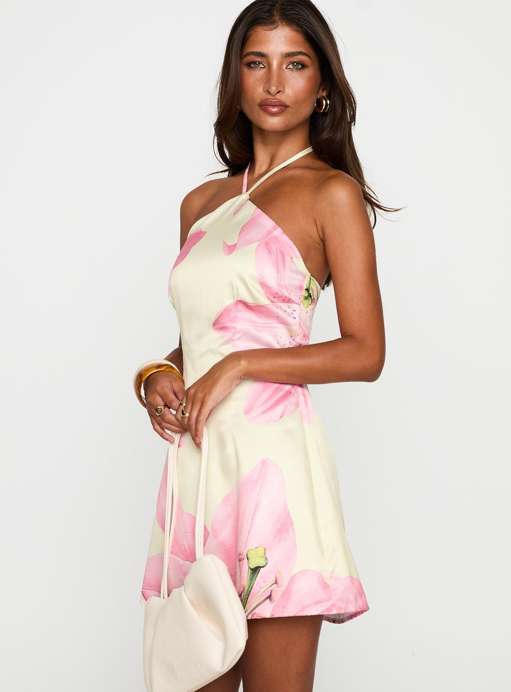 Gardens Of Eden Halter Mini Dress Multi