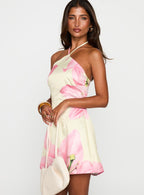 Gardens Of Eden Halter Mini Dress Multi