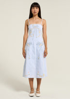 Baby Bows Patchwork Midi Dress