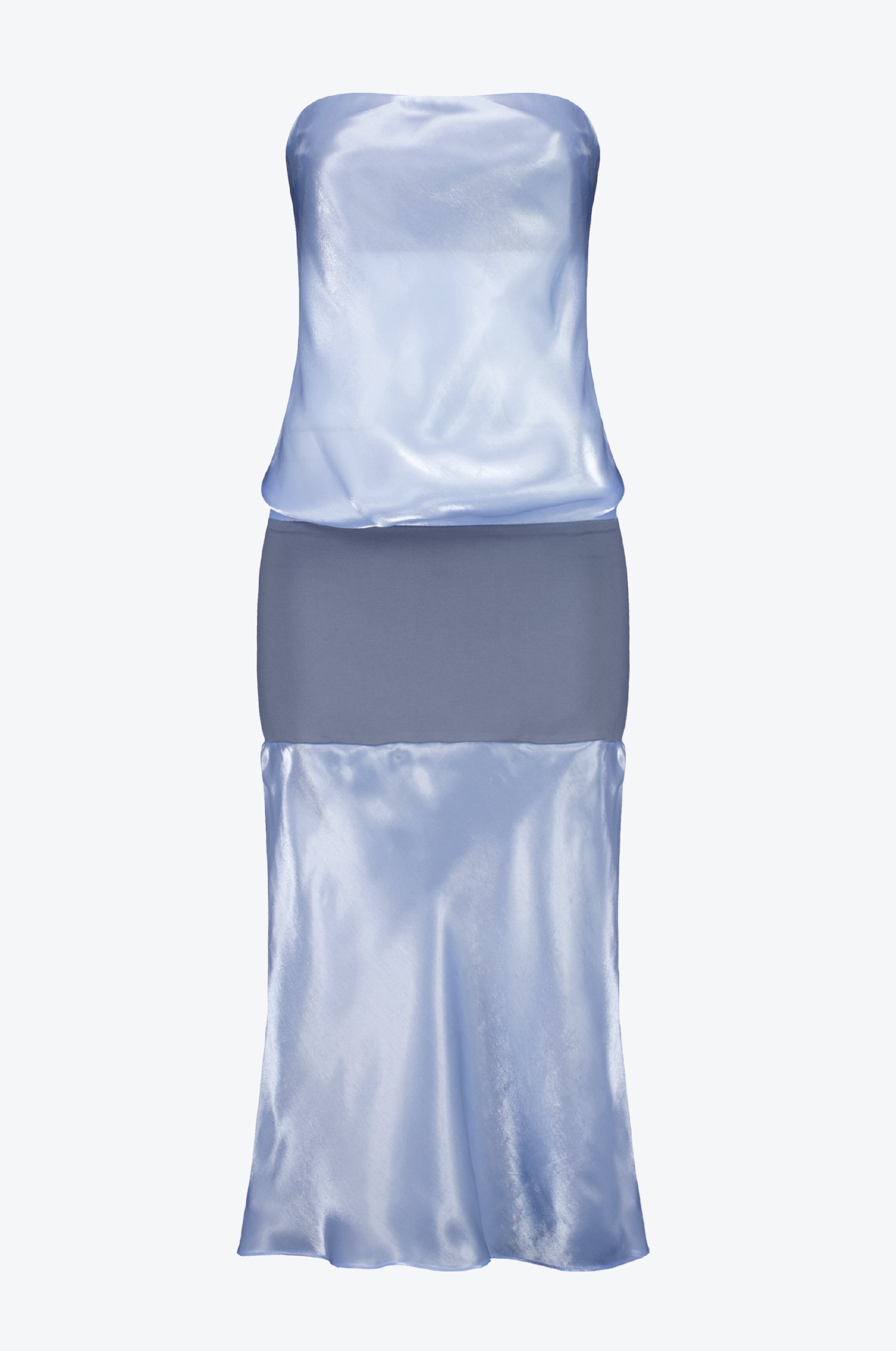 Cyra Liquid Satin Maxi – Steel Blue
