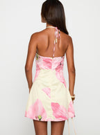 Gardens Of Eden Halter Mini Dress Multi