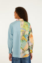 Crowded Series Drawing Organic Cotton Long Sleeve Shirt