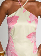 Gardens Of Eden Halter Mini Dress Multi