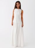 Meggie Linen Maxi Dress - White