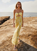 Elara Cut-Out Floral Maxi Dress