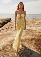 Elara Cut-Out Floral Maxi Dress