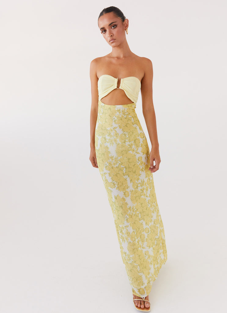 Elara Cut-Out Floral Maxi Dress