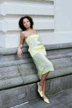 Cyra Liquid Satin Midi – Limoncello