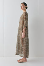 Ivette Sequin Midi Dress Mocha