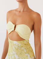 Elara Cut-Out Floral Maxi Dress