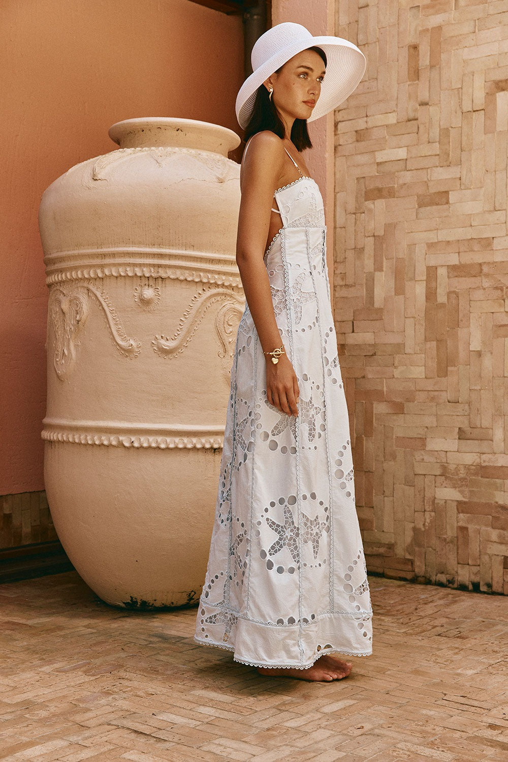 Athena Starfish Cut-Out Maxi – Seafoam White