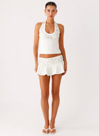 Vegas Nights Halter Neck Set - White