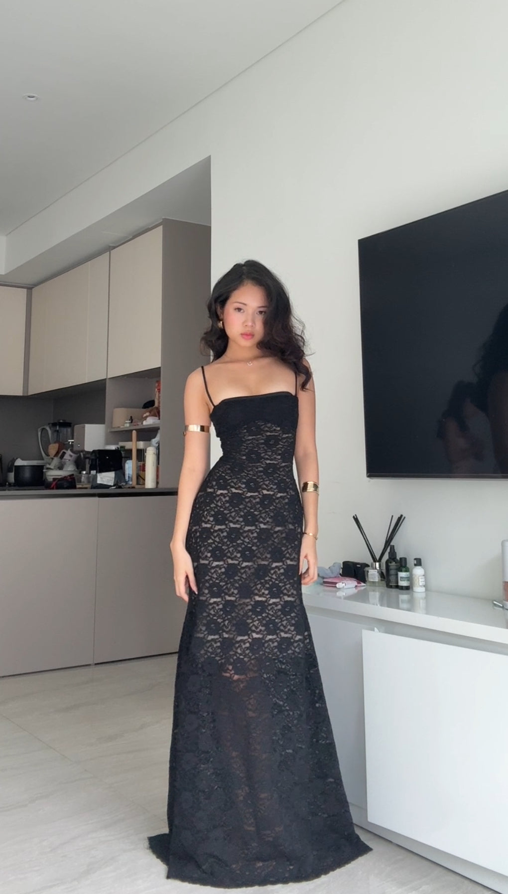 Lacey Maxi Dress - Double Lined Back Tie Maxi