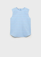 Striped cotton blouse