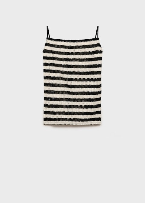 Striped Knitted Fitted Set