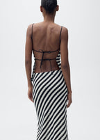 Striped Knitted Fitted Set