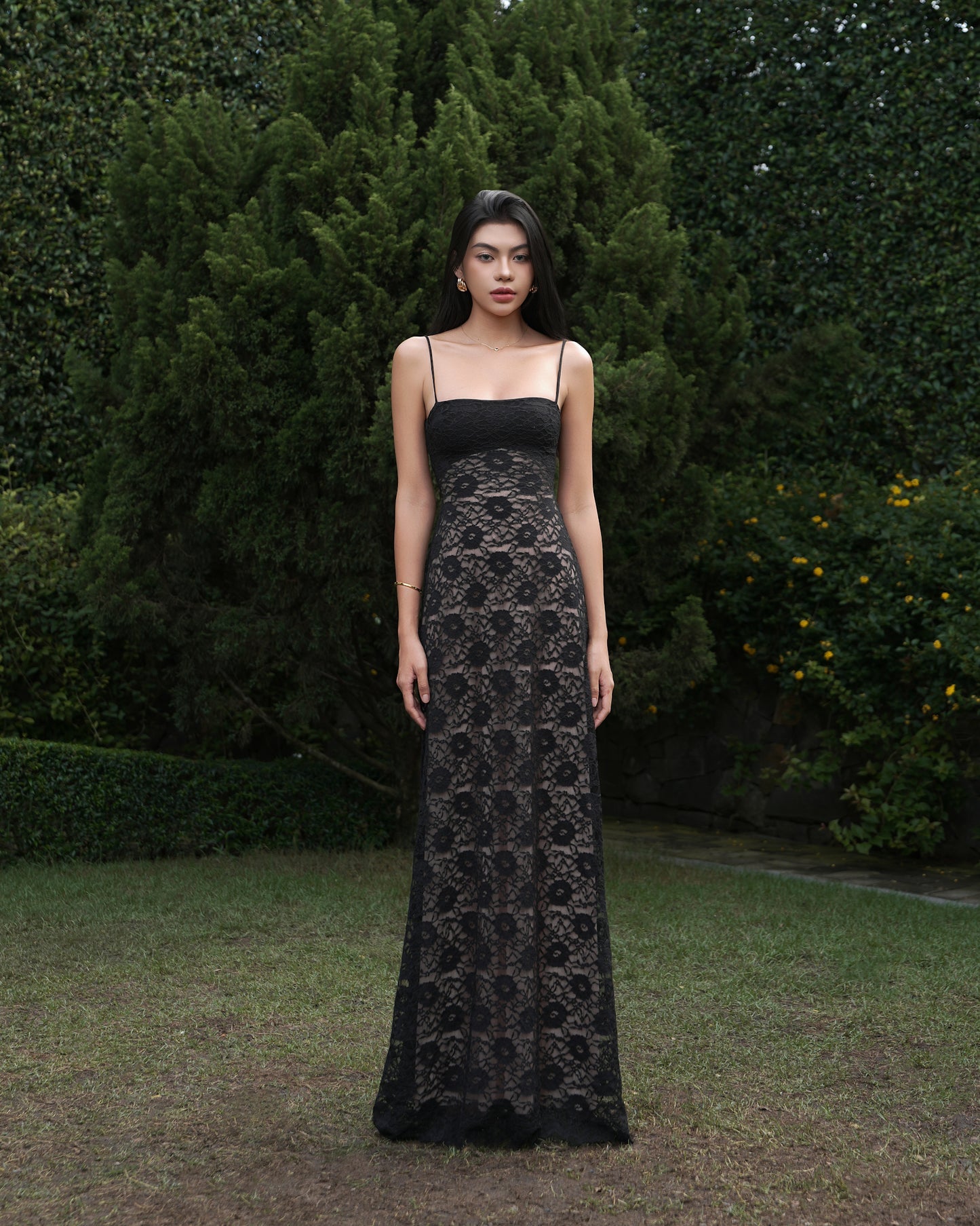 Lacey Maxi Dress - Double Lined Back Tie Maxi