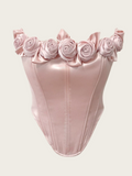 Blush Pink Rose Corset Top