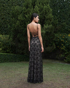 Lacey Maxi Dress - Double Lined Back Tie Maxi