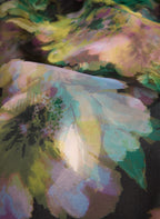 Abstract Floral Organza Dress