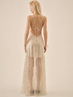 Clara Crystals Maxi Dress