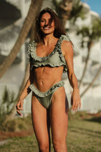 Frill Bikini Set - Sage