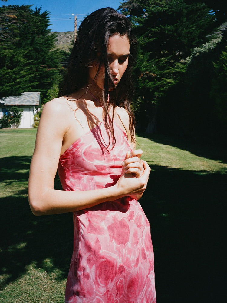 Electra Halter Midi – Vintage Rose Crush