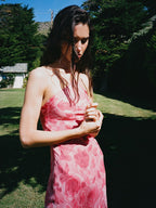 Electra Halter Midi – Vintage Rose Crush